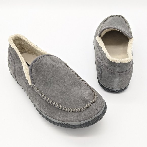 Sorel Other - Sorel Men's Suede Gray Dude Moc Slippers Size 10.5